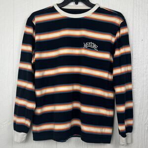 Welcome Skateboard shirt men’s Large long sleeve stripe T-shirt